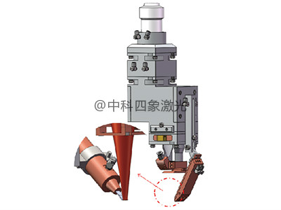 宽光斑旁轴熔覆头